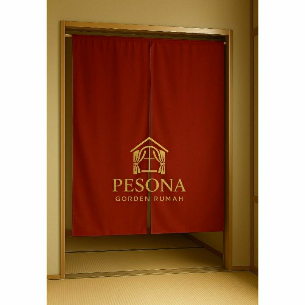 Gorden Noren Japan|Tirai Pintu Pembatas Ruangan|Polos Minimalis