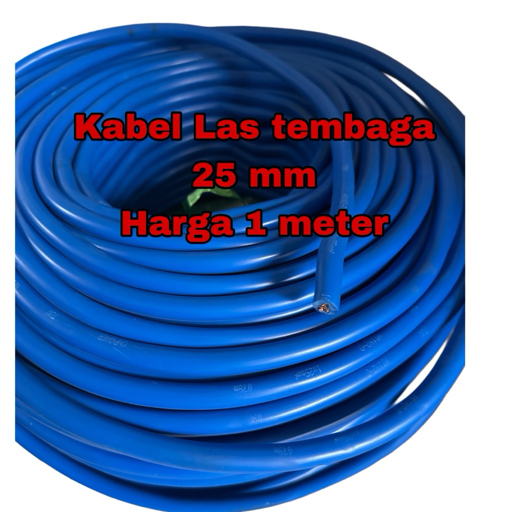 Kabel las 25 mm tembaga meteran kabel las listrik 25mm biru kabel trafo las
