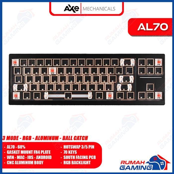 AL70 - 68% - 3 MODE - GASKET - SOUTH RGB  - ALUMINUM - BALL CATCH - BAREBONE - MECHANICAL KEYBOARD -