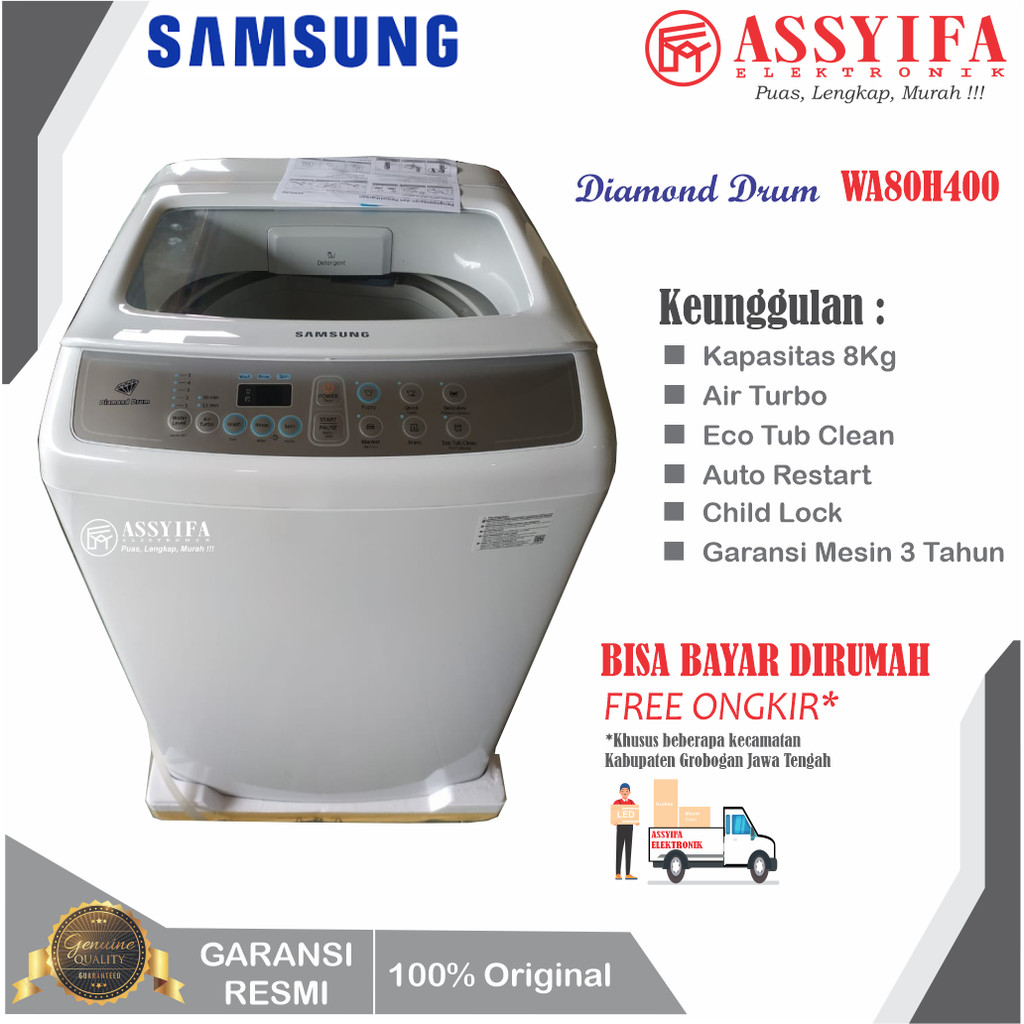MESIN CUCI SAMSUNG 1 TABUNG 8KG 80H4000