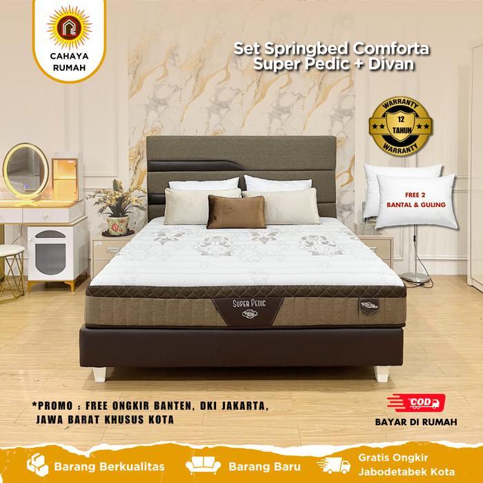 Cahaya Rumah - Springbed Comforta Super Pedic - Full Set - Dipan - Tempat Tidur - Kasur
