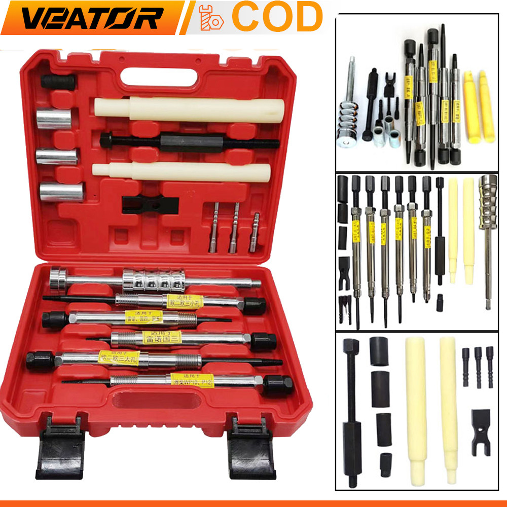 Alat Perbaikan dan Pemasangan Set Alat Pengangkat Selongsong Tembaga Injektor Bahan Bakar untuk Semu