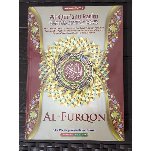 Al Quran Al Furqon Ukuran A4, Al Quran Mushaf Tajwid Warna & Terjemah