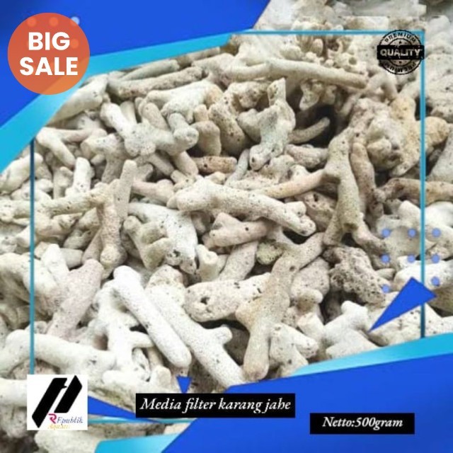 Karang jahe 500 gram / karang jahe / batu karang / media filter / media filter aquarium / media filt