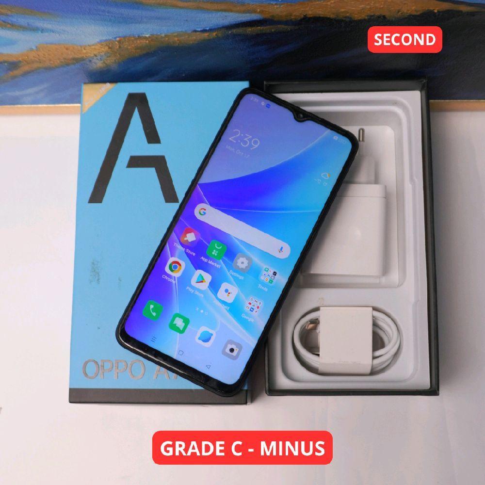 OPPO A77S 8/128 GB GRADE C - MINUS HP SECOND ORIGINAL SINAR MUTIARA CELL (45330)