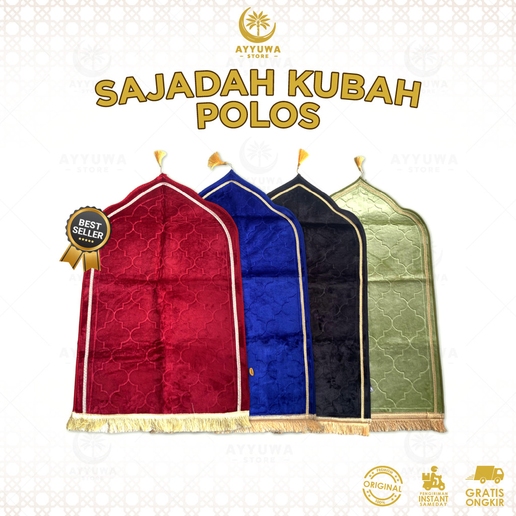 SAJADAH KUBAH POLOS DEWASA PREMIUM / SAJADAH KUBAH TURKI JUMBO TEBAL