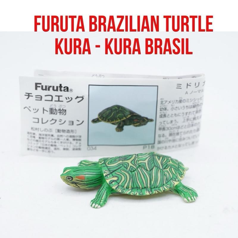 Furuta Brazilian Turtle Kura Kura Air Brasil Trachemys scripta elegans | Mainan Figure Binatang Mini