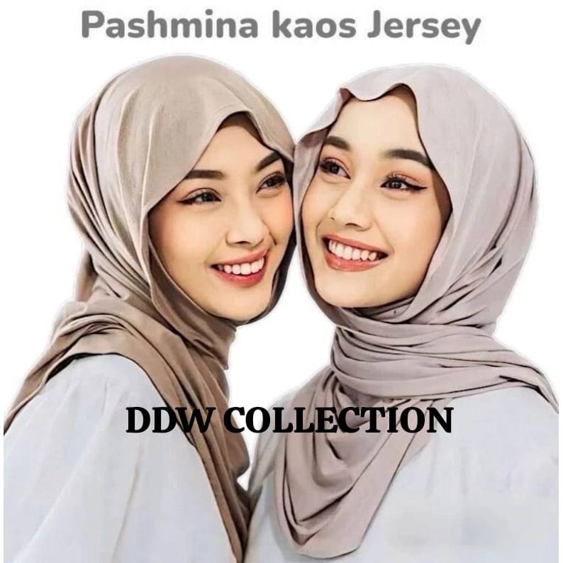 Pashmina Jersey Premium DDW Instan Adem Anti Mleyot Hijab Jilbab Panjang