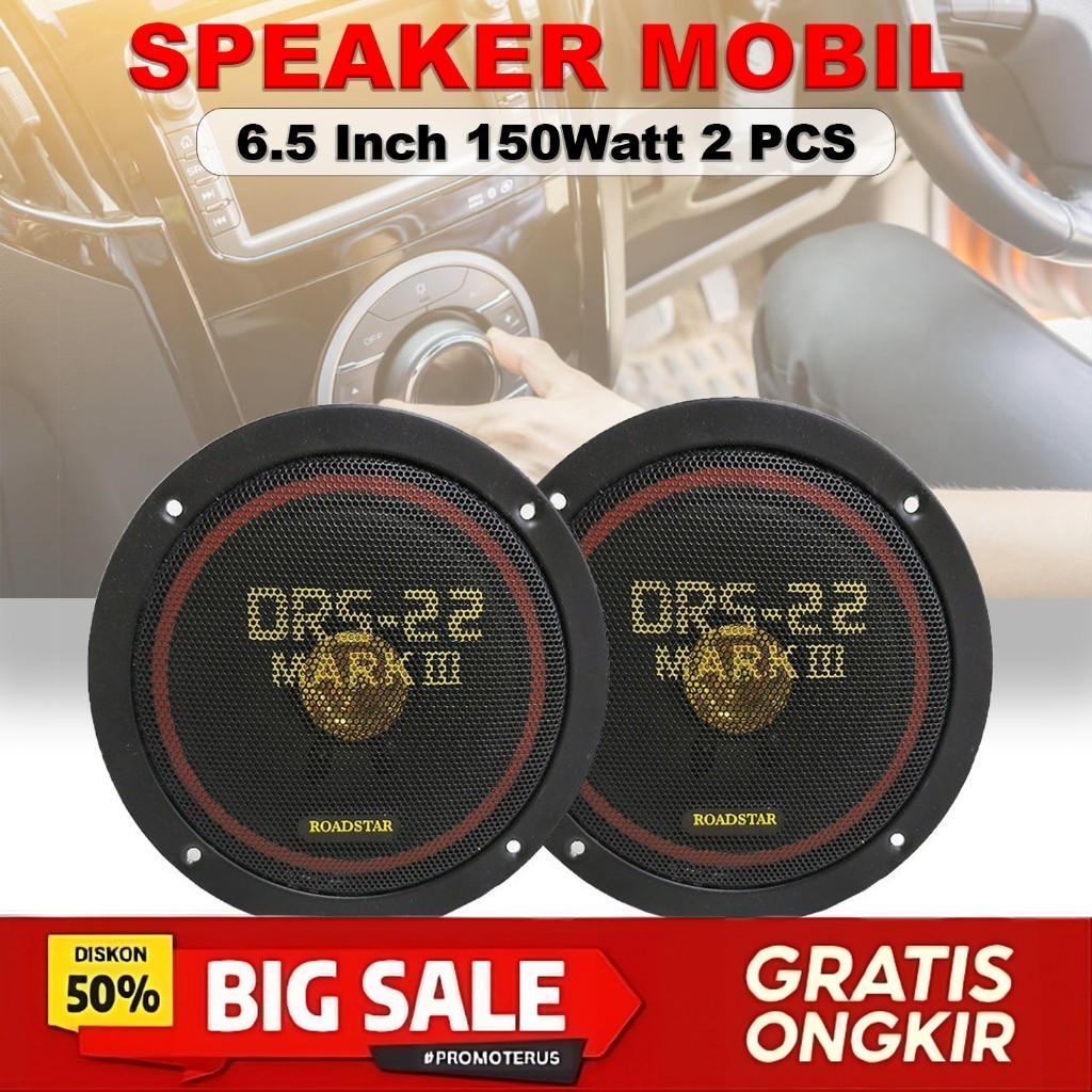 Speaker 6.5 Inch HiFi Audio 150 Watt 2 PCS 4 ohm Untuk Mobil Rumah Salon