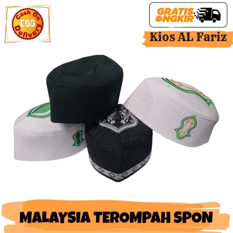 Peci Malaysia Dapak Terompah - Songkok Spon Logo Nabi