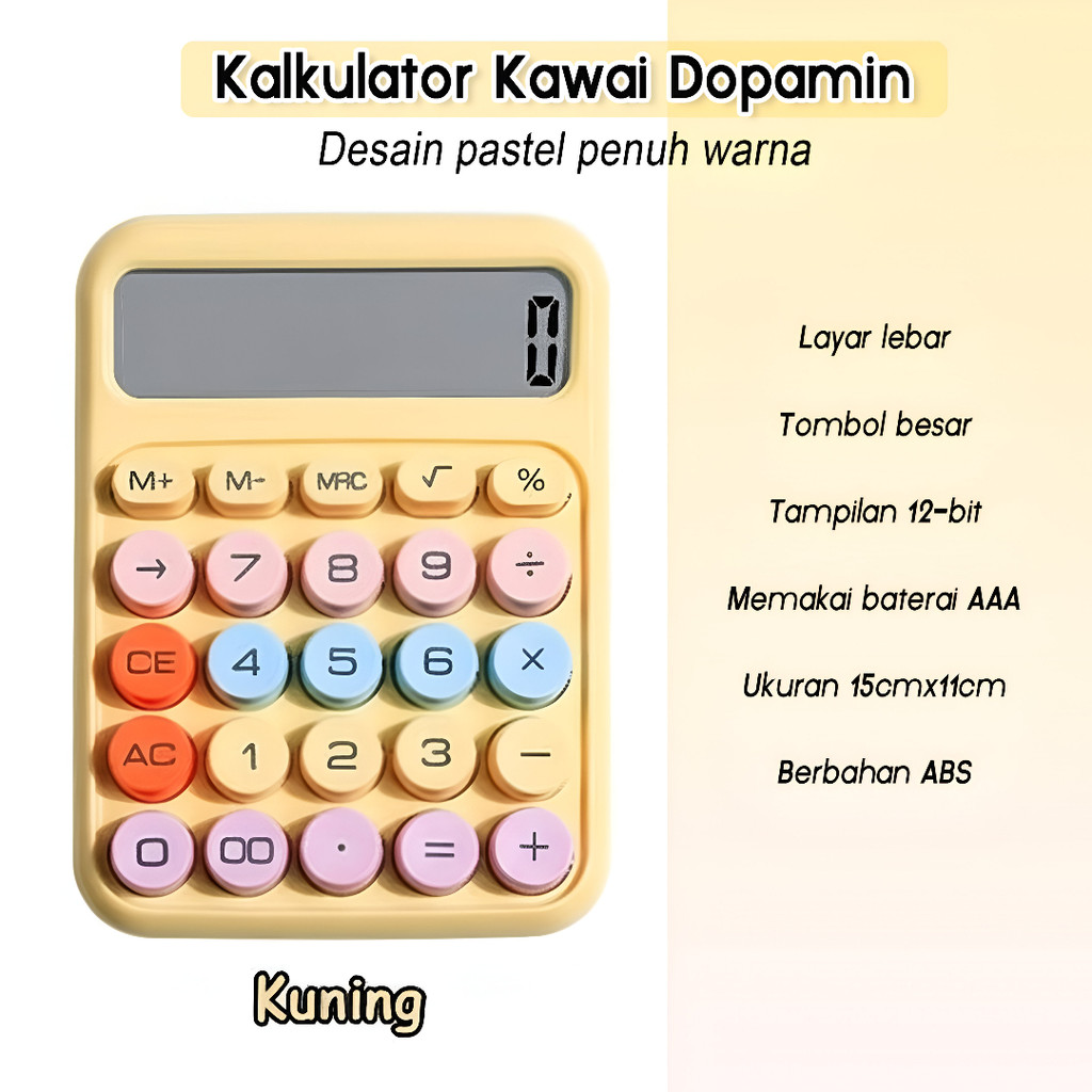 Kalkulator Kawai Korea 2 Digit Angka Lucu Kalkulator Dopamin Elektronik Untuk Keuangan