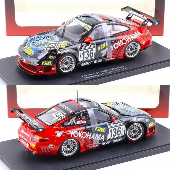 GND48 AUTOart 1:18 Porsche 911 (996) GT3 RSR 'Yokohama' Nurburgring 2005 #136