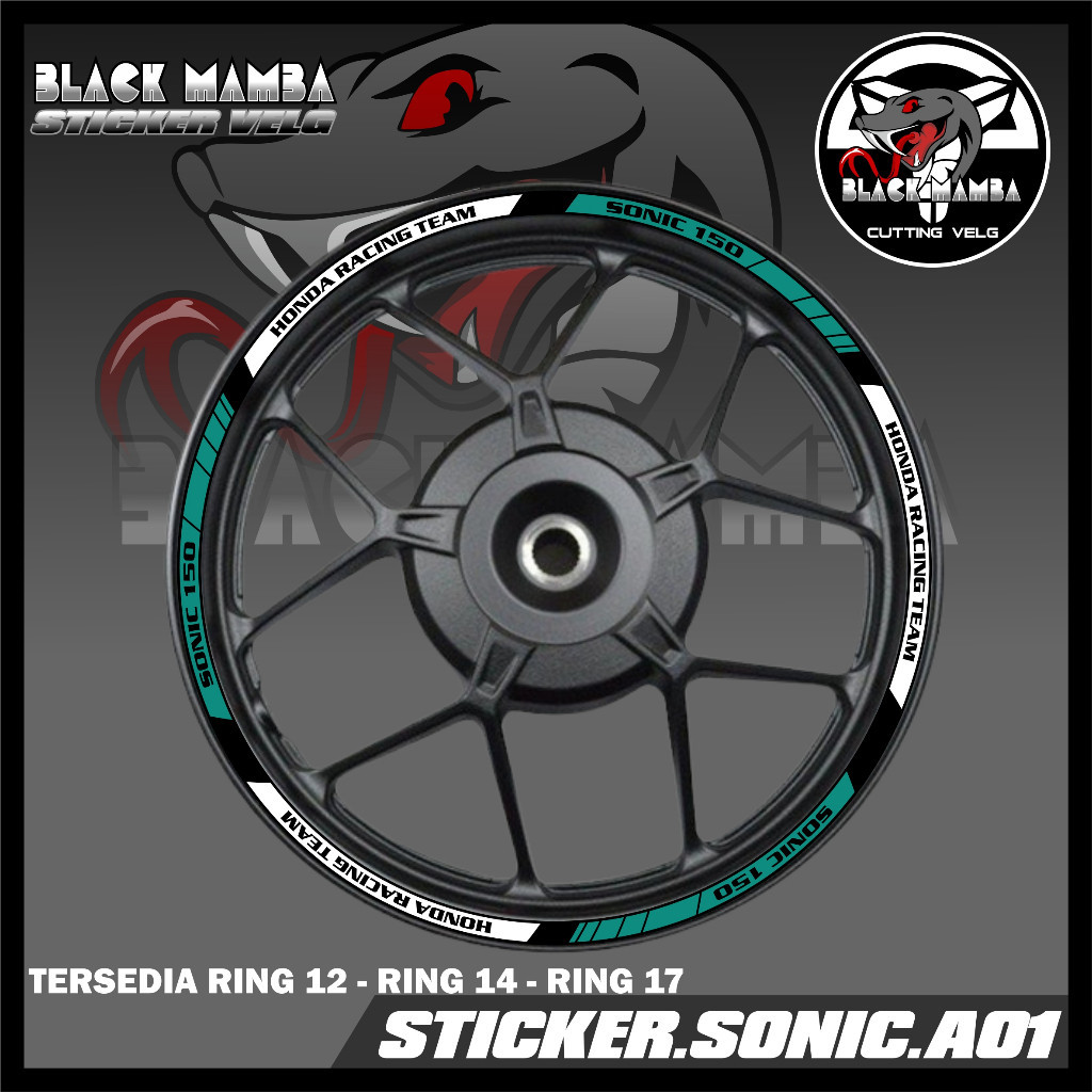 STICKER VELG SONIC - STIKER LIS LIST VARIASI BAN/VELG SONIC A01