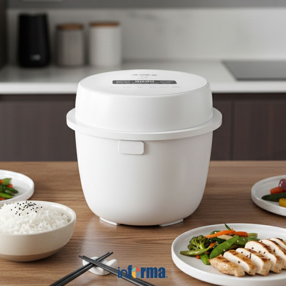 Informa Kels 600 ml Willo Rice Cooker Low Sugar - Putih Penanak Nasi Magic Com Rice Steamer Alat Mas