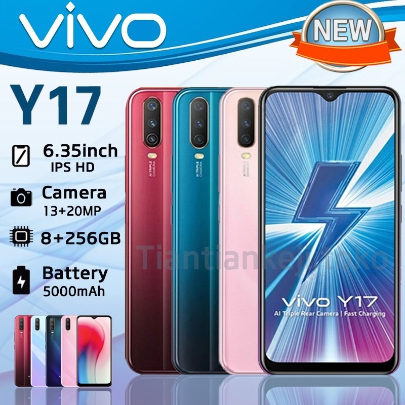 Murah Cuci Gudang HP Vivo Y17 Smartphone RAM 8GB/256GB 5000mAh Android Handphone kamera HD