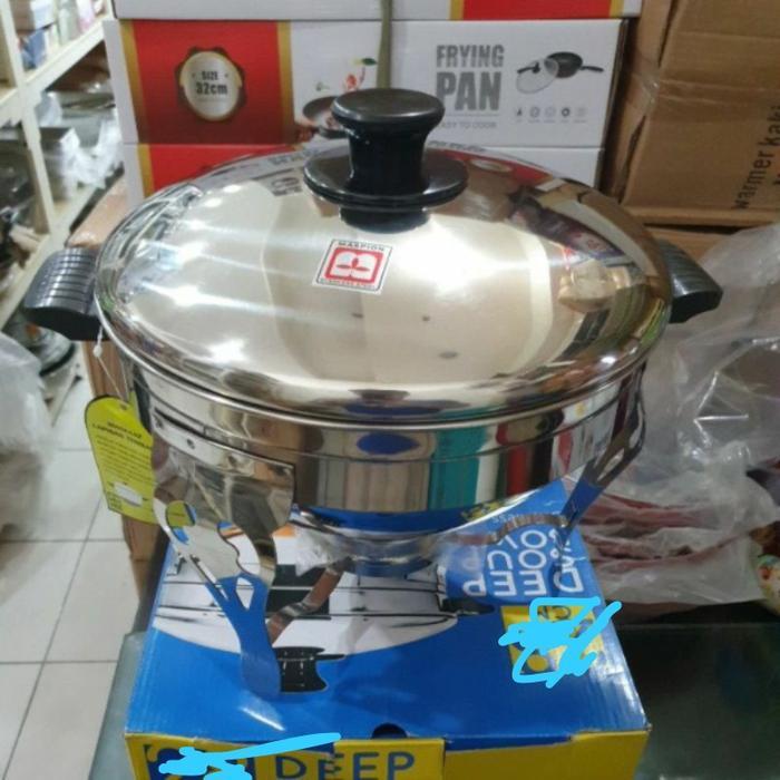 Maspion Deep Soup Bowl 28 cm / Panci Prasmanan Set Bulat Wadah Saji