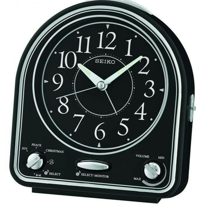 Jam Meja Weker SEIKO QHP003K Original Sweep 18 MELODY Lumibrite QHP003