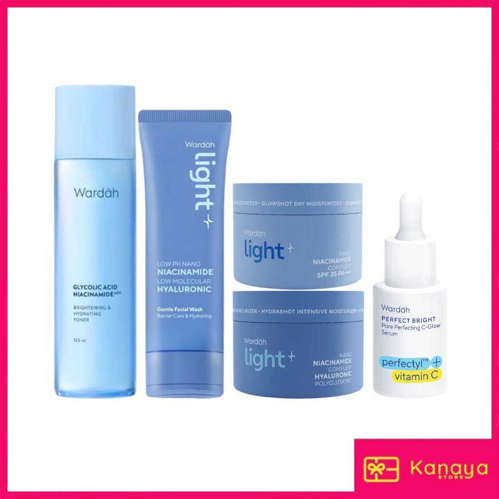 Paket Glowing Wardah Lightening Series 5in1