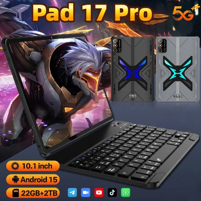 New Pad 17 Pro Tablet 22GB+2TB Tablet  Android 15 PC Original Snapdragon 8 Gen3 Global Version 5G Du