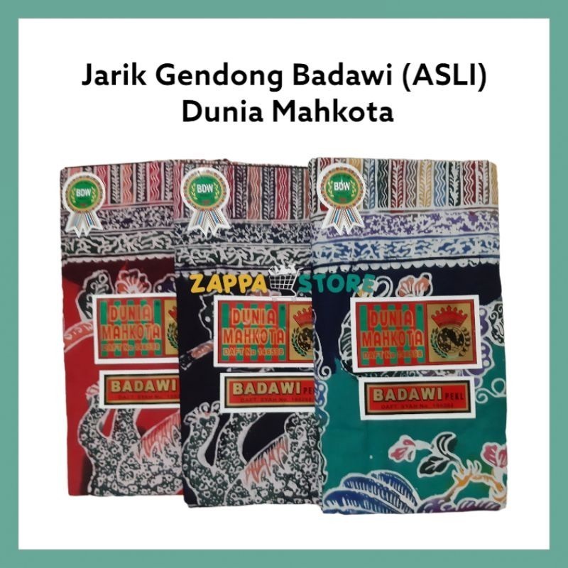 Jarik Gendong Badawi Dunia Mahkota Asli – Selendang Gendong Bayi Katun Premium