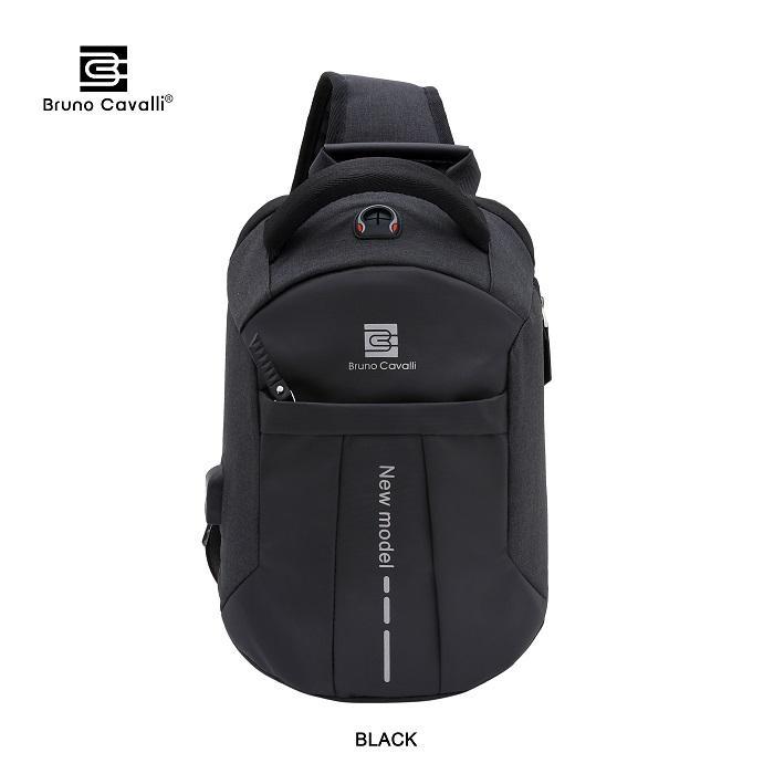 Bruno Cavalli Tas Selempang Pria Black Box Mark III Design Anti Maling & Water Proof 36204 - BLACK