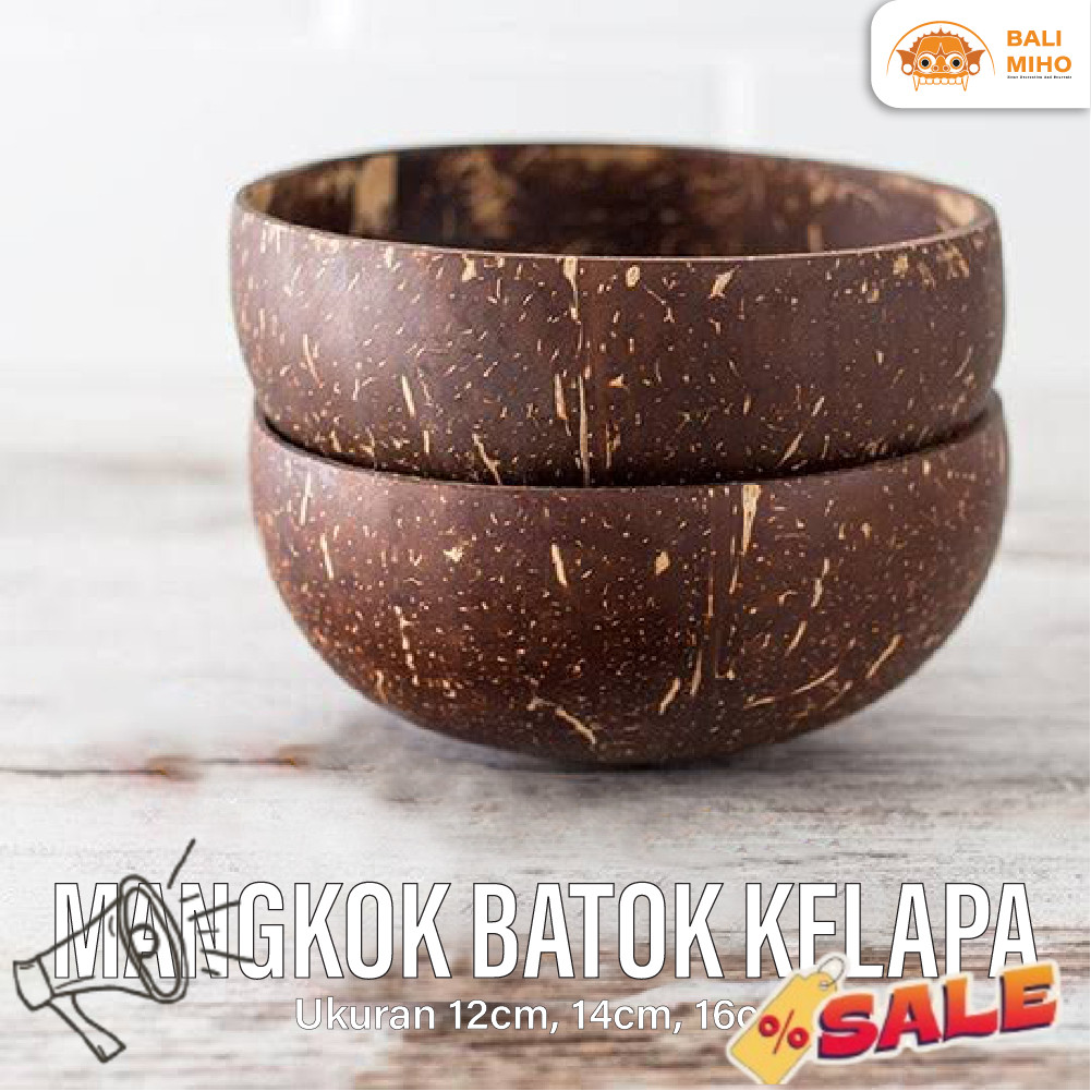 Mangkok Batok Kelapa - Mangkok Kelapa - Mangkok Bulat - Mangkok Batok - Coconut Bowl - Wadah Kelapa 