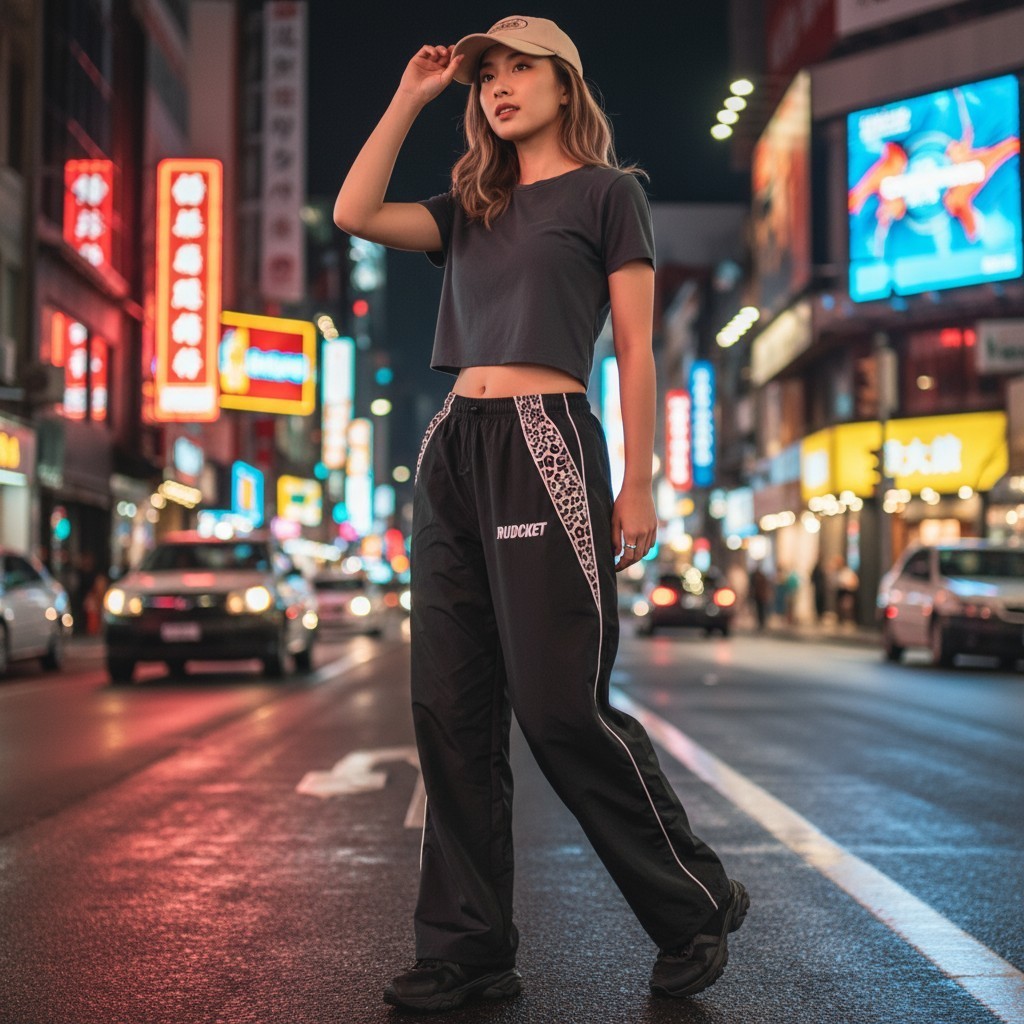 HARIAN American Style Vintage Casual Trousers Men's Women's Spring Autumn Straight-Leg Wide-Leg Stre