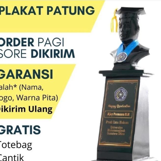 plakat patung wisuda vandel kado wisuda + tote bax cantik patung wisuda wisuda patung
