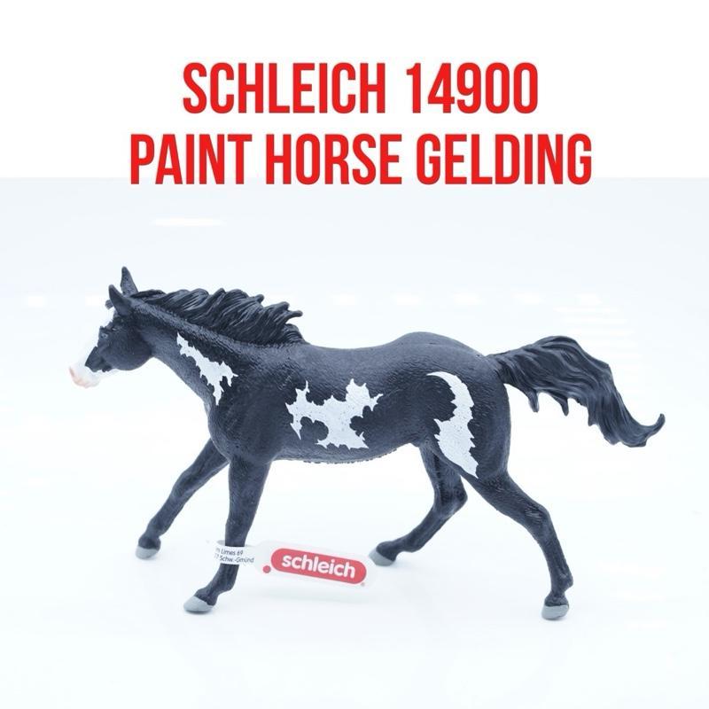 Schleich 14900 Paint Horse Gelding Kuda Cat Amerika Equus Caballus Mainan Binatang Miniature Hewan A