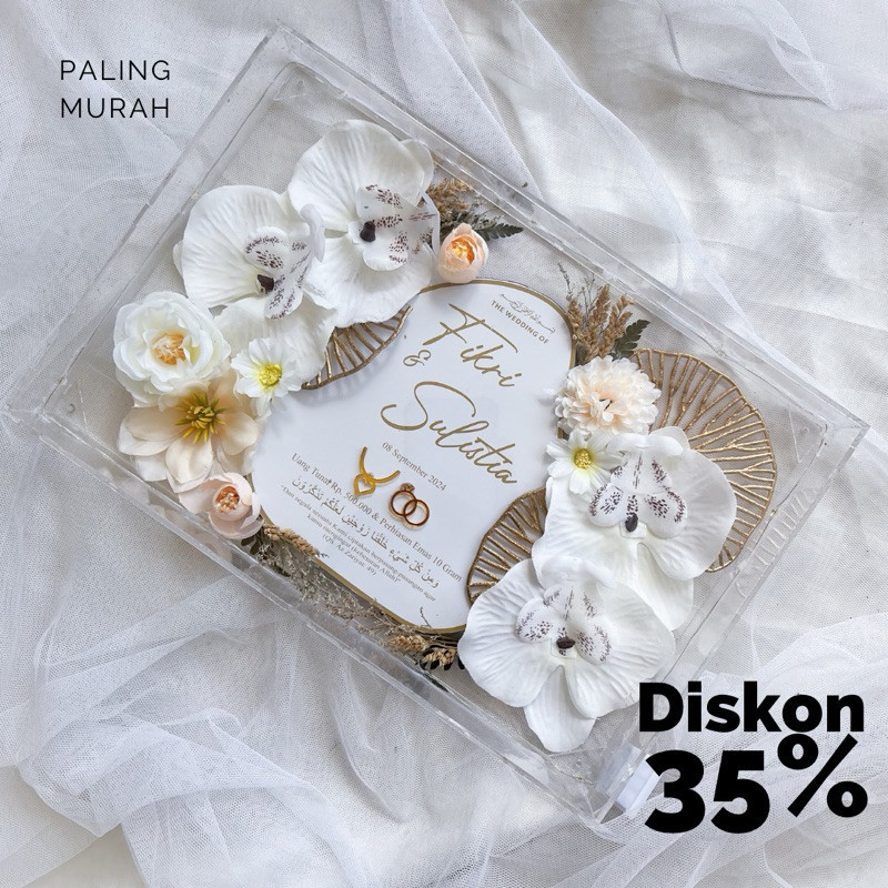 Free Packing Kayu  Mahar Akrilik Mahar Murah Mahar Nikah Mahar Pernikahan Mahar Transparan