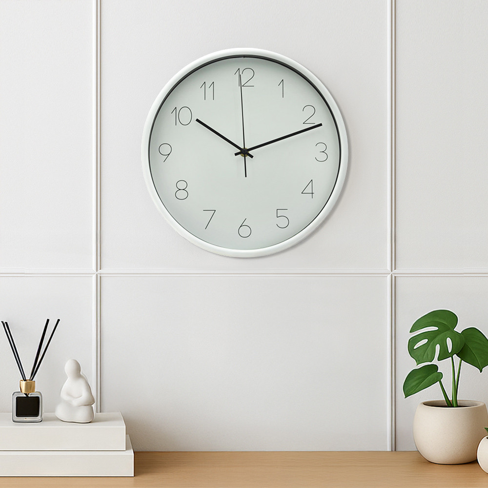 Informa 30 cm Jam Dinding 6911 - Putih Wall Clock Jam Tembok Aesthetic Dekorasi Rumah Hiasan Dinding