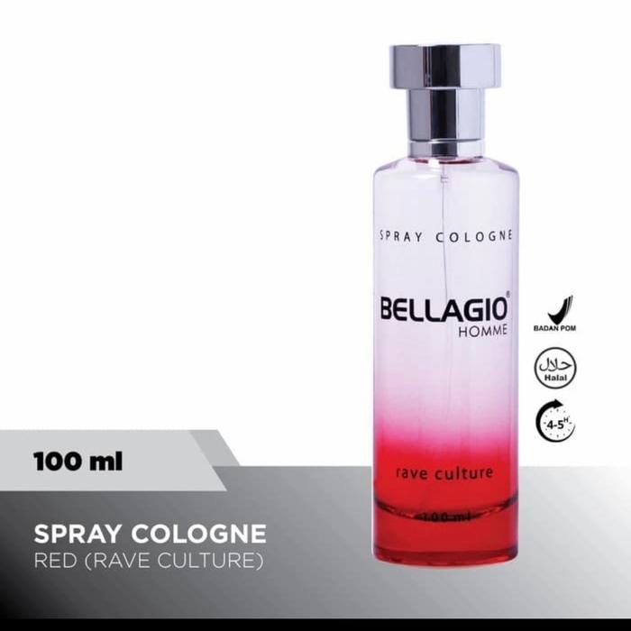 Bellagio Spray Cologne Rave Culture(Merah)100ml