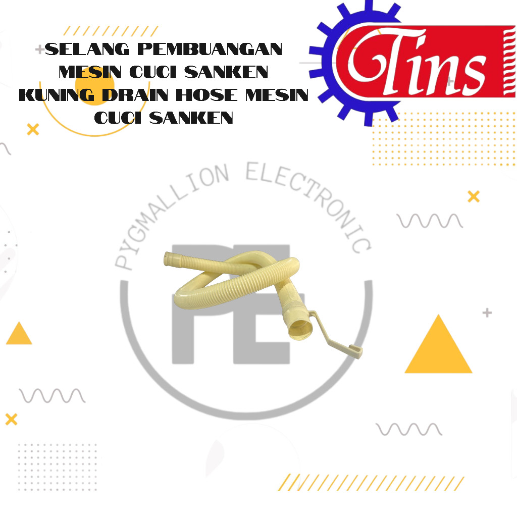 SELANG PEMBUANGAN MESIN CUCI SANKEN KUNING DRAIN HOSE MESIN CUCI SANKEN