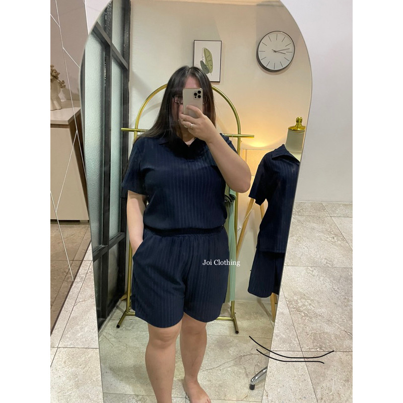 BH37EW Soo Mi One Set Polo Celana Pendek Hornet Knit Jumbo Joi Clothing [Bisa COD-Ready]