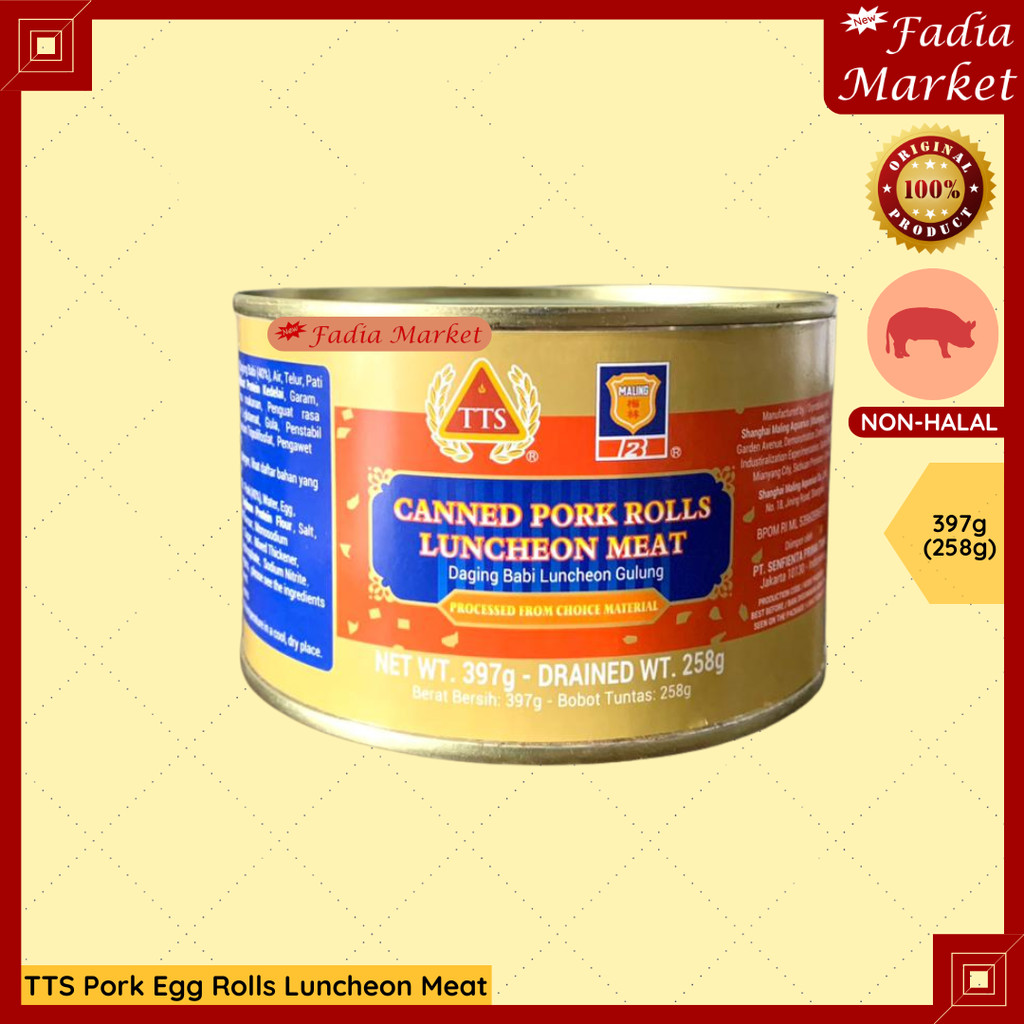 TTS Maling Pork Egg Roll Luncheon Meat Ham Babi Telur Gulung 397g