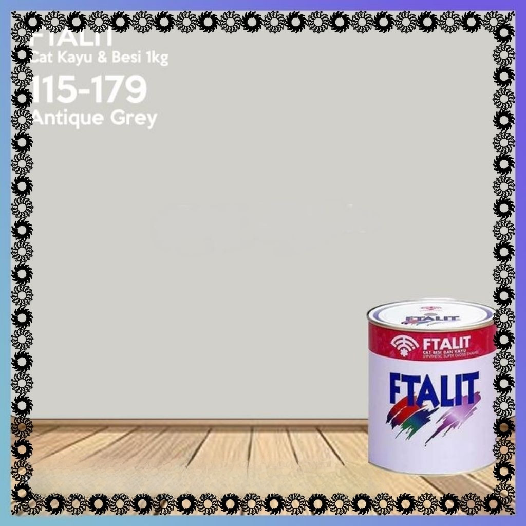 Cat minyak Ftalit kansai paint 1kg antique grey 179