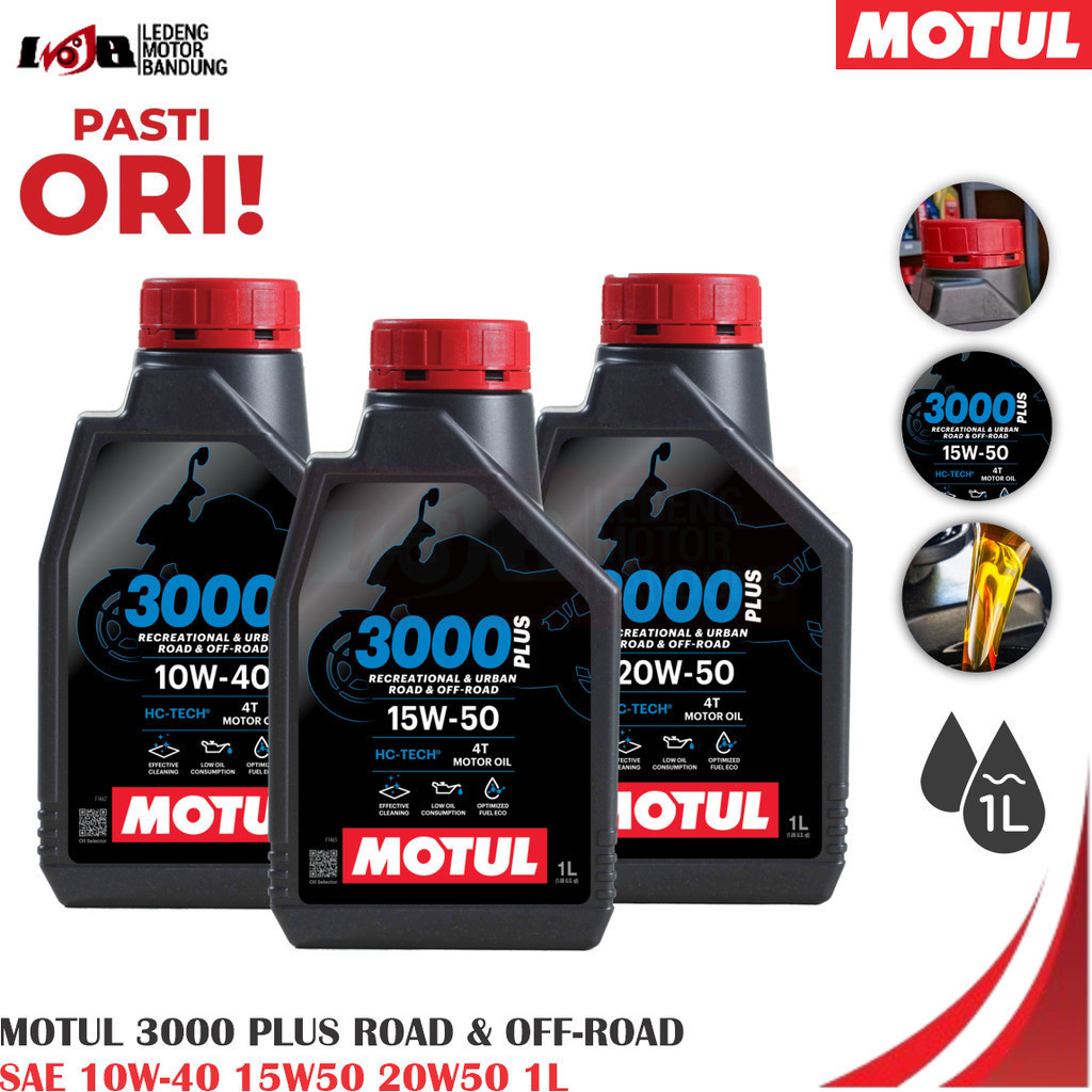 Motul 3000 Plus Oli 1L SAE 10W40 15W50 20W50