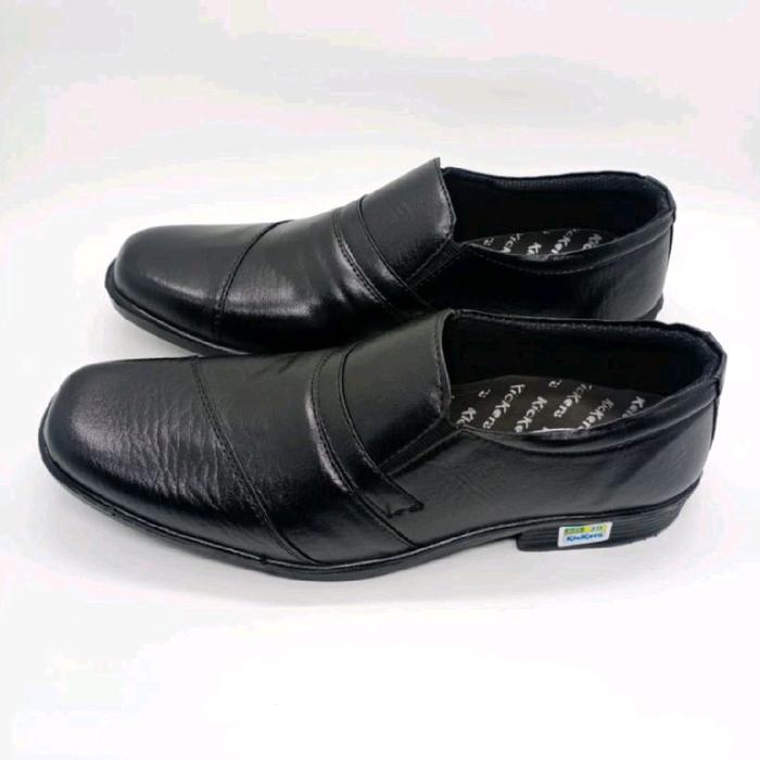>Ganteng.Co< Sepatu Pantofel slip on Hitam Pria pantofel kantor sekolah guru pantofel slip on Dinas 