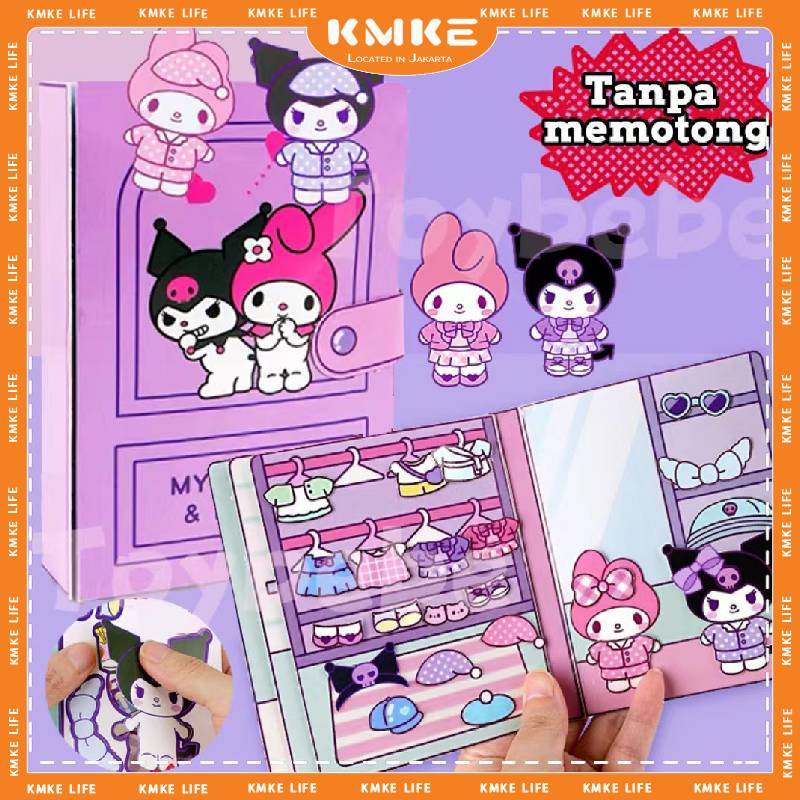 DIY Quiet Book Buku Sticker Lucu 3D Sticker Book Aesthetic Scrapbook