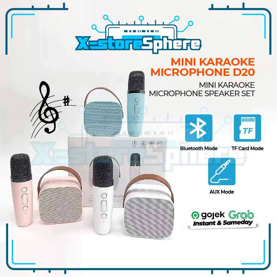 MINI KARAOKE MICROPHONE D20-K1 SPEAKER SET BLUETOOTH