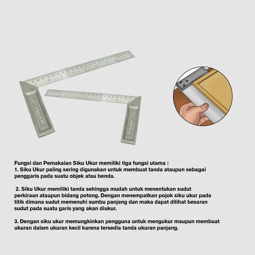 Siku Tukang Besi Alat Ukur Tukang Multifungsi Presisi