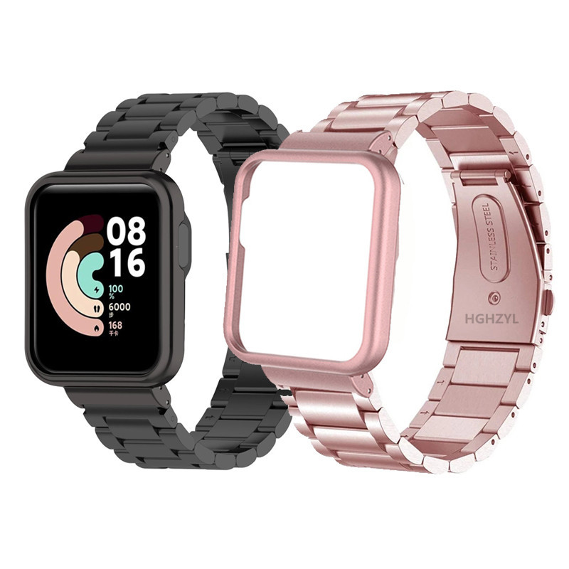 Metal Watch Case Bracelet For Xiaomi Mi Watch Lite 2 Strap Stainless Steel Wristband For Redmi Watch