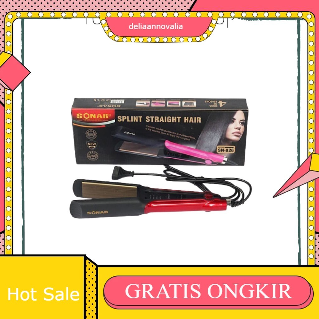 Catok Rambut Sonar SN-826 Ceramic Tourmaline