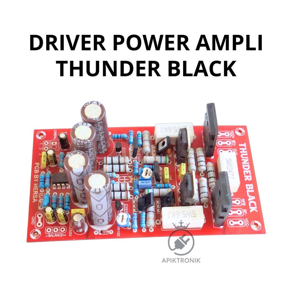 Driver Power Ampli Thunder Black Mono PCB 13x7cm Toshiba C5198/A1941 ±45–75V DC