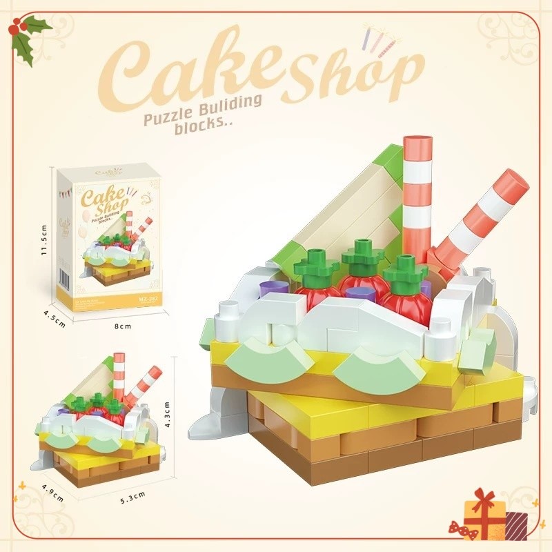 Mainan balok penyusun kue ulang tahun, hadiah ulang tahun yang lucu dan mudah dibuat untuk anak-anak