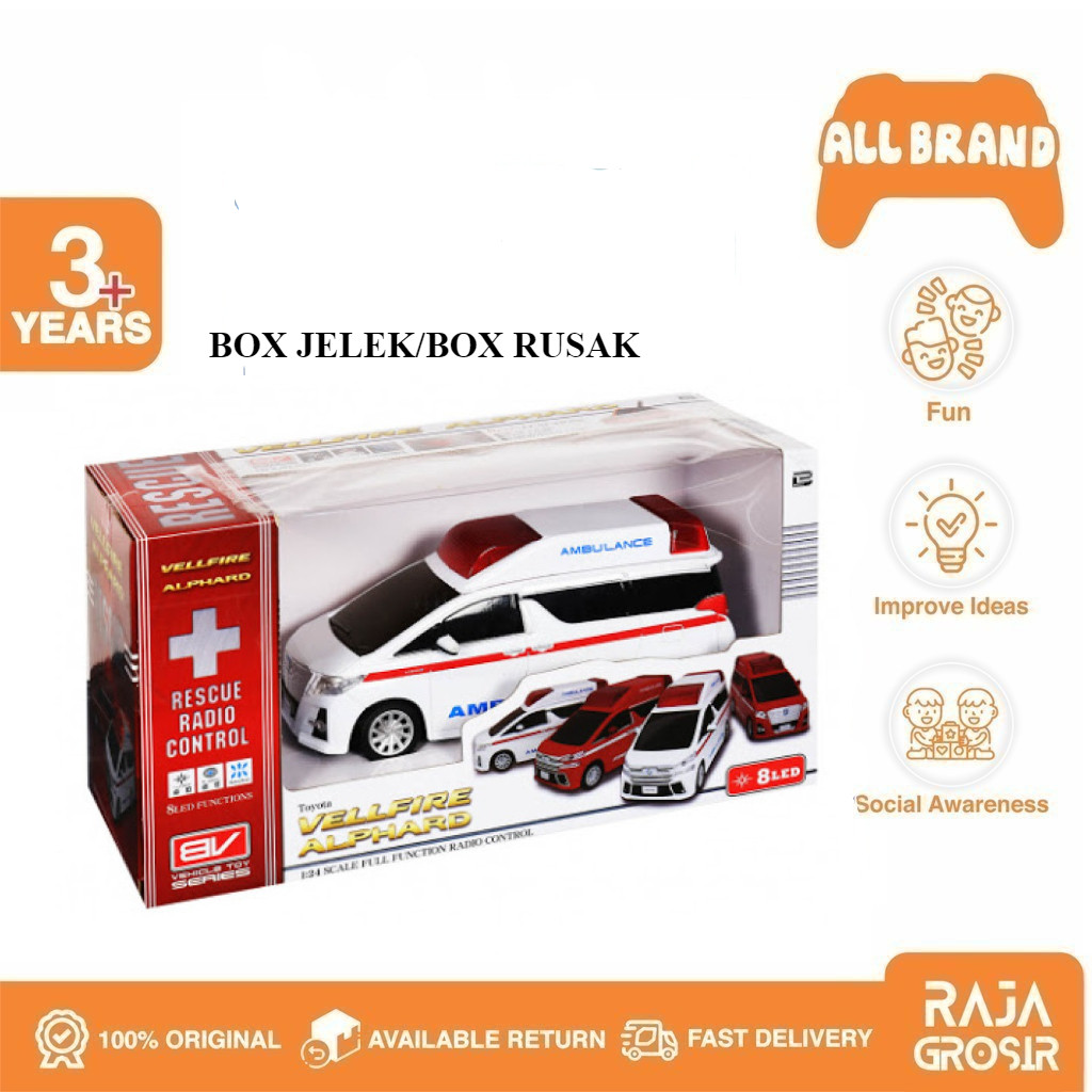 R/C Mainan Mobil Ambulance Alphard Skala 1:20