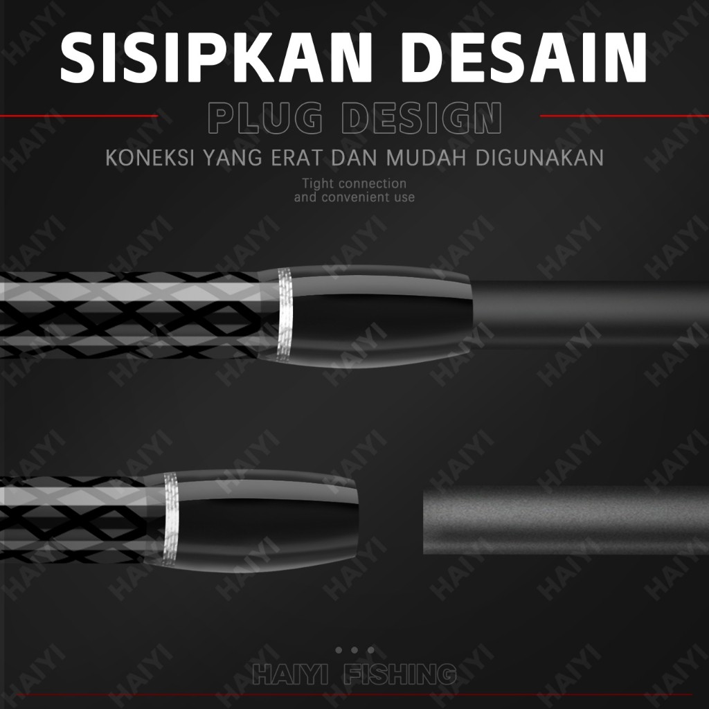 TergacorHAIYI FISHING Joran UL carbon 168M/1.8M/1.98M lentur 3-6Lbs carbon padat/Joran ultralight UL