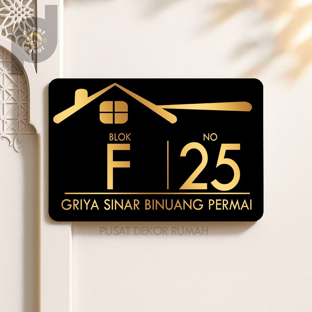 Papan Nomor Rumah | Plat Nomor Rumah Aksesoris Nomer Rumah Minimalis Hiasan Pintu