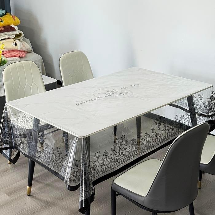 <COD> Loyal Bosque Taplak Meja Transparan Motif Anti Gores Anti Cakar Kucing / Taplak Meja Makan Pla