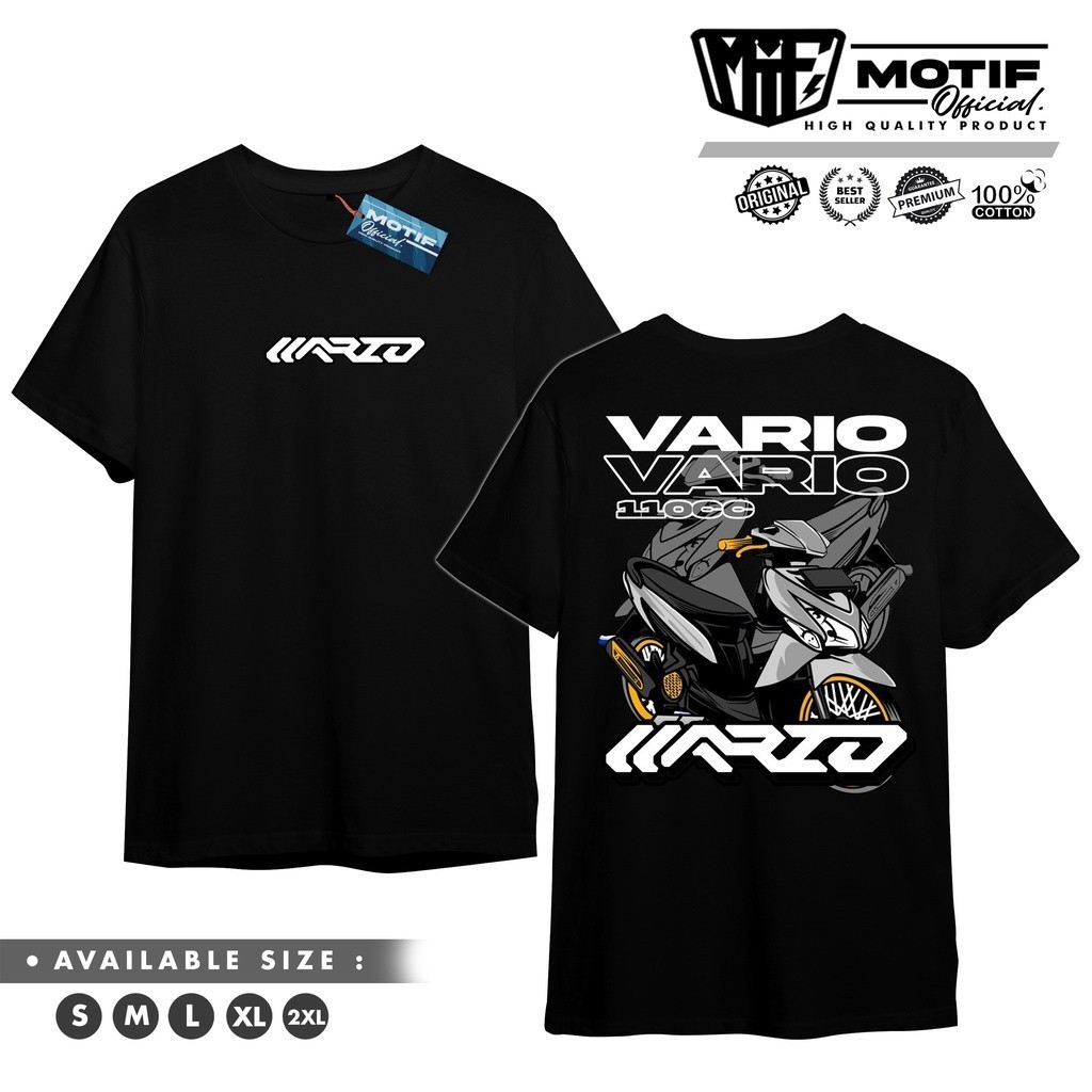 Kaos Baju Otomotif  Honda Vario 110cc Tshirt Dewasa Lengan Pendek Unisex